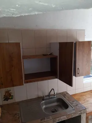 Plano de Casita con vista a las montañas