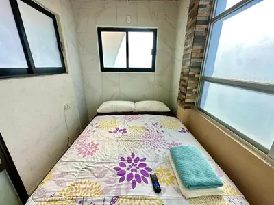 Cama o camas de una habitación en Alojamientos Xolotl