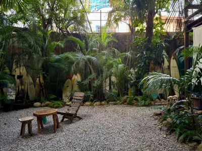 Jardín al aire libre en La puntaSurf