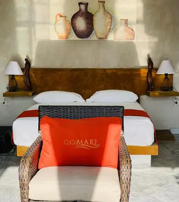 Zona de estar de Villa Coco Mare Suite 1