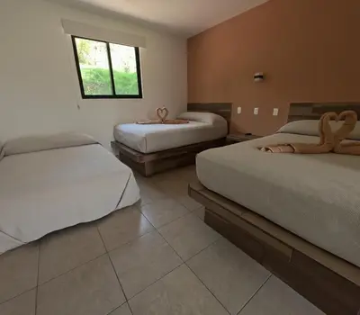 Cama o camas de una habitación en Coral Clubes Santa María