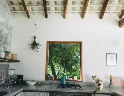 Una cocina o zona de cocina en Villa Poesía