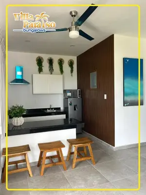 Una cocina o zona de cocina en Bungalows Villa Paraíso