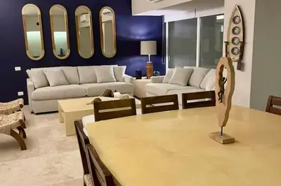 Zona de estar de Exclusivo Departamento Acapulco Playa