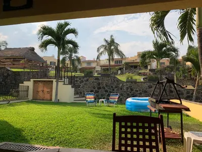 Jardín al aire libre en Hermosa Casa de descanso familiar Cuernavaca