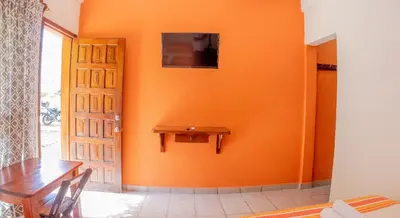 Una televisión o centro de entretenimiento en Casa Triz