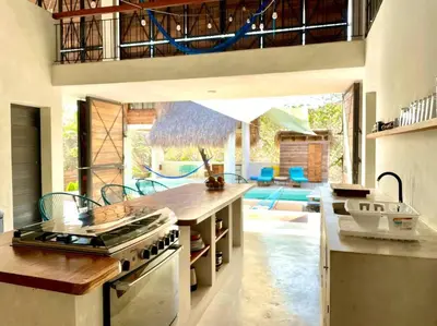 Una cocina o zona de cocina en Casa Indy - your private oasis in Mazunte