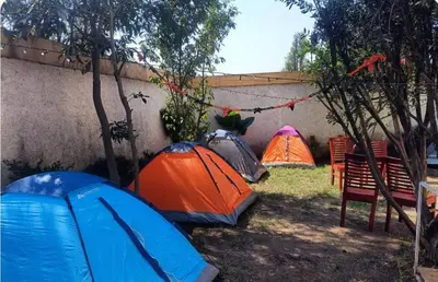 Plano de casas de campaña para Dia de Muertos