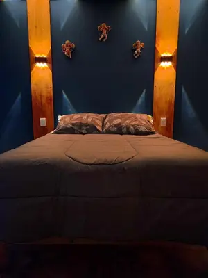 Cama o camas de una habitación en Habitaciones Casa Bule