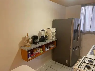 Una cocina o zona de cocina en Depa cerca hospital Issste y jardines de fiesta