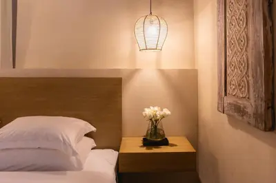 Cama o camas de una habitación en Orchid House Coyoacán