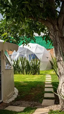 Jardín al aire libre en Glamping Cholula