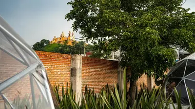 Jardín al aire libre en Glamping Cholula