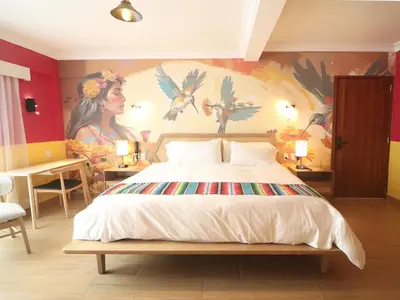 Cama o camas de una habitación en Hotel Boutique Típico