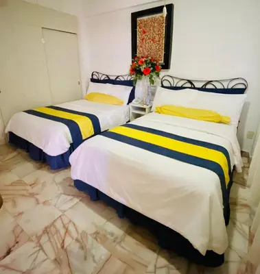 Cama o camas de una habitación en Hotel Presidente Vicente Guerrero