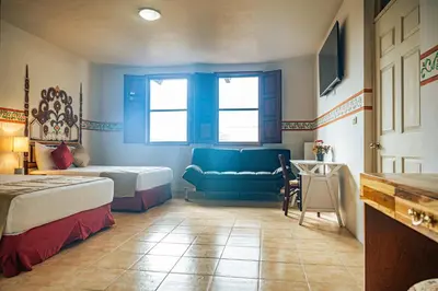 Cama o camas de una habitación en Hotel Montecillo