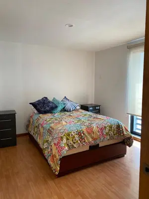 Cama o camas de una habitación en Departamento en zona Angelopolis