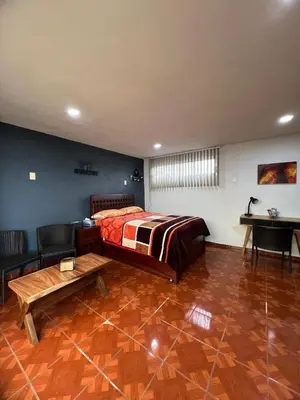 Cama o camas de una habitación en Cómoda habitación en Coyoacán