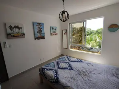 Cama o camas de una habitación en Hermoso Departamento con club de playa en diamante