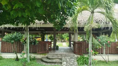 Jardín al aire libre en Playa Encantada