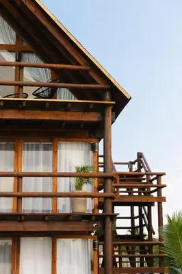 Un balcón o terraza de Riverside Hotel Chachalacas