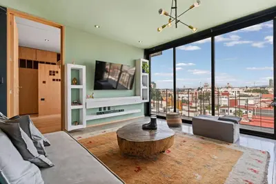 Zona de estar de Espectacular PENTHOUSE en Centro de Puebla