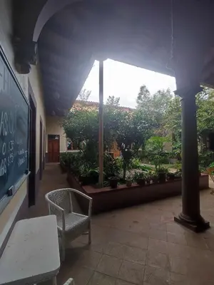 Jardín al aire libre en Casa Morfo Cultura