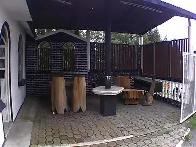 Un patio o zona al aire libre en Casa Principal Vintage Rancho El Plantel