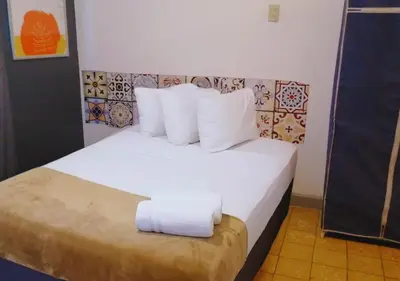 Cama o camas de una habitación en Departamento a 1 minuto de la terminal ADO