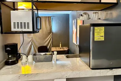 Una cocina o zona de cocina en Departamento a 1 minuto de la terminal ADO