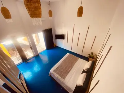 Cama o camas de una habitación en Casa Cristal Habitación Andromeda