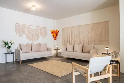 Zona de estar de Casa Lumos - Minimalist Comfort Suites in Centro Historico