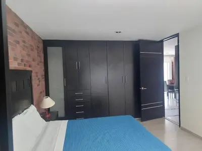 Cama o camas de una habitación en Departamento en Cholula Pue La Pirámide