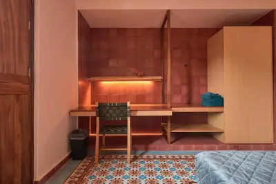 Cama o camas de una habitación en Casa Alta Vista Terraza diseno ubicacion AC
