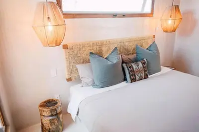 Cama o camas de una habitación en Casa Nuez- Villa with AC, Pool and Magical Sunset Views