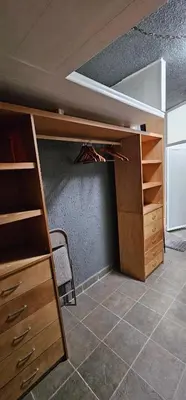 Plano de Habitacion privada con baño regadera y cocina E