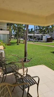 Jardín al aire libre en Hermoso departamento