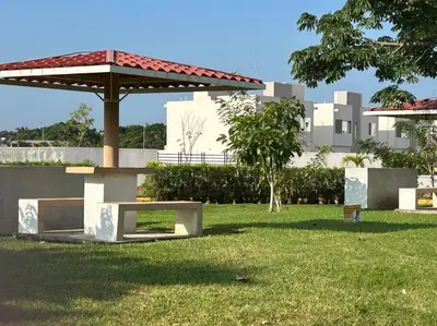 Jardín al aire libre en Departamento tiempo de relax