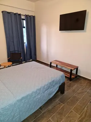 Una televisión o centro de entretenimiento en inbed Hotel