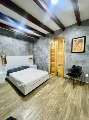 Cama o camas de una habitación en Departamento Blausee