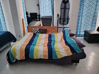 Cama o camas de una habitación en Buen lugar para descansar
