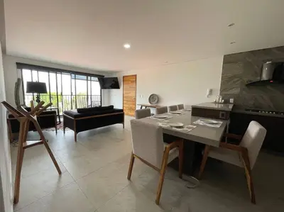 Zona de estar de Lovely 3 bedroom condo with rooftop
