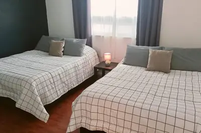 Cama o camas de una habitación en Residencia amplia en Cholula