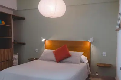 Cama o camas de una habitación en Exclusivo Departamento con vista a la marina