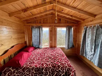Cama o camas de una habitación en Cabaña sheymar