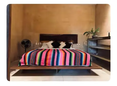Cama o camas de una habitación en Casa Huizache I