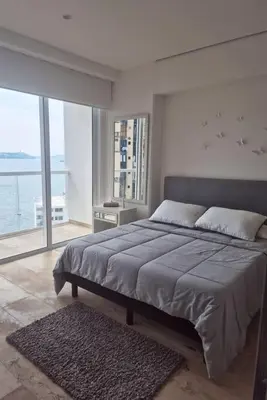 Cama o camas de una habitación en Lujo en el corazón de Acapulco