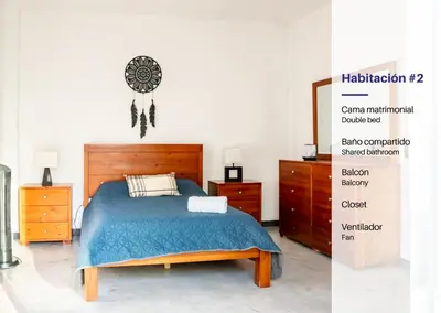 Cama o camas de una habitación en Vida Casa Kuxtal Rooftop con vista al Lago