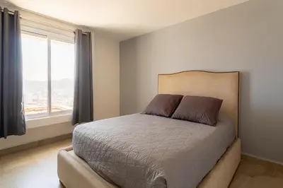 Cama o camas de una habitación en Departamento en Brisas Diamante