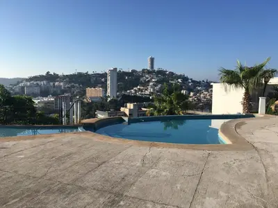 Piscina en o cerca de Departamento con vista al mar